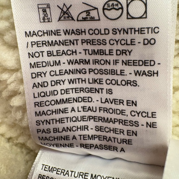 Ivory Denim Levi's Jean Jacket Sherpa Fleece Lining Women's XL - Picture 11 of 12